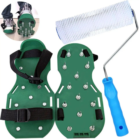 9 Inch Spiked Screed Roller With Handle For Self Leveling Concrete And Epoxy Floors Half Inch Teeth Height Includes Spiked Shoes