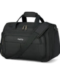 Black Under Seat Carry On Duffel Bag For Travel Lightweight Weekender Personal Item For Airplanes Fits Under Seat