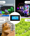 USB Powered Digital Thermometer Temperature Gauge With Sensor Probe For Aquarium Car PC Case Incubator Brooder And Pet Enclosures LCD Display With Fahrenheit And Celsius Readouts, for aquarium and PC case