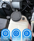 Installed 2 Pack Coolant Reservoir Cap Replacement For Universal Radiator Overflow Tank Black Cap With Leak Free Seal Compatible With OEM 21712 79900 Water And Antifreeze System Plug And Play Easy Install For Most Vehicles