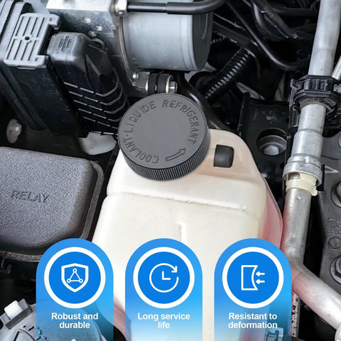 Installed 2 Pack Coolant Reservoir Cap Replacement For Universal Radiator Overflow Tank Black Cap With Leak Free Seal Compatible With OEM 21712 79900 Water And Antifreeze System Plug And Play Easy Install For Most Vehicles