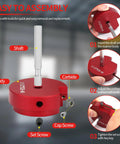 9 Piece PVC Pipe Reamer Kit with Aluminum Head Reamers from One Half Inch to Four Inch Sizes, detail of reamer assembly.
