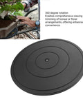 Heavy Duty Bonsai Turntable With Stainless Steel Ball Bearings For Effortless 360 Degree Spin, shown with bonsai plant.