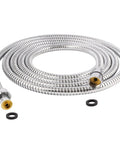 All Metal Shower Hose 119 Inch Stainless Steel Extra Long Replacement With Brass Insert And Nut Anti Twist Flexible Chrome