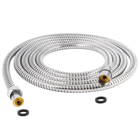 All Metal Shower Hose 119 Inch Stainless Steel Extra Long Replacement With Brass Insert And Nut Anti Twist Flexible Chrome