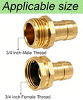 Aluminum Garden Hose Repair Kit With Clamps, features both 3/4" male and female threaded connectors shown.