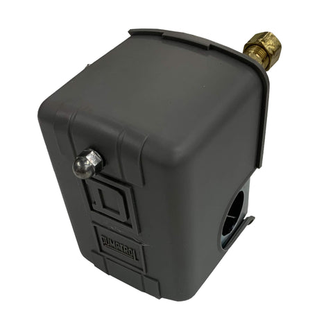 135 To 175 PSI Air Compressor Pressure Switch with Pumptrol Unloader Valve and On Off Switch, heavy duty grey for two-stage compressors