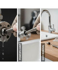 Six Pc Easy Out Screw Extractor Set Helps You Pull Broken Fasteners, Stripped Bolts and Rusty Screws From Faucets Pipes And More With Coarse Teeth Spiral Design Steel Build For Heavy Home Repairs, steel extractor in rusted pipe and faucet removal