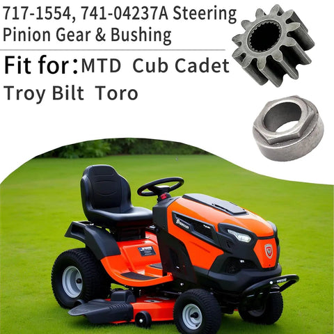 Steering Pinion Gear And Bushing Kit For MTD Cub Cadet Lawn Tractors LTX 1050 LT1046 image with parts and tractor