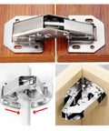 Rotating Concealed Cabinet Hinges For Doors No Drill Invisible Hinge With Hydraulic Action Cold Rolled Steel installation view
