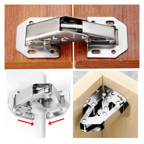 Rotating Concealed Cabinet Hinges For Doors No Drill Invisible Hinge With Hydraulic Action Cold Rolled Steel installation view
