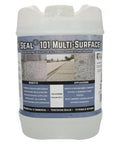 Straight Up Pro Grade Water Based Siliconate Concrete Sealer For Brick Masonry And Stone Penetrates Deep Locks Out Water Forever Ready Pour Low Voc Formula Arrives Loaded In Heavy Duty Pail with clear labeling and benefits listed.