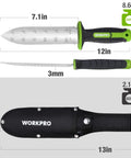 Hori Hori Garden Knife With 7 Inch Stainless Blade Dual Edge For Weeding Digging Planting Ergonomic TRP Handle With Hanging Hole And Oxford Sheath Green