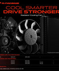 Engine Radiator Cooling Fan Assembly With Resistor For Hyundai Santa Fe Kia Sorento 2010 To 2013 side view showcasing fan design and cooling features.