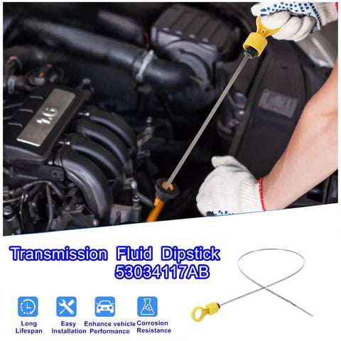 Mechanic using Transmission Fluid Dipstick Compatible With Ram 2500 3500 6.7L 68RFE 2007 2022 Replacement OE 53034117AB
