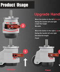 Heavy Duty Leveling Casters With Ratchet Handle Set Of Four Height Adjustable Industrial Retractable Wheels Built Tough For The Daily Grind showing usage instructions.