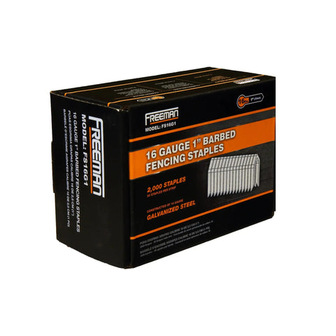 Box of Beefy 16 Gauge 1 Inch Fencing Staples Galvanized Steel Glue Collated 2000 Count For Livestock Horse Chain Link And Deer Fencing