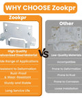 Image comparing Zookpr high quality galvanized steel bracket vs low-quality materials, highlighting durability and stability.