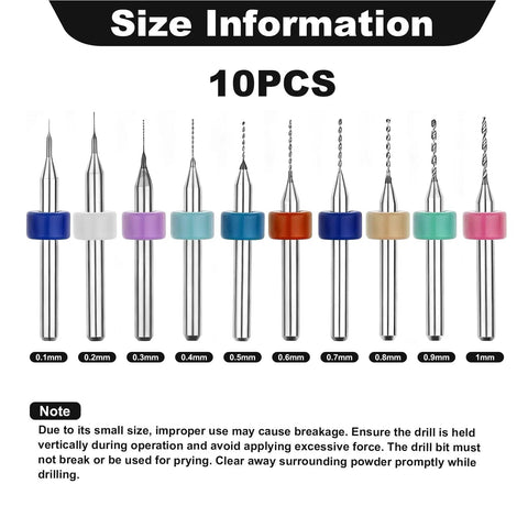 Complete 59 Piece Micro Hand Drill Bit Kit With Pin Vise 48 Small Twist Drill Bits And 10 PCB Cutting Bits For Resin Wood
