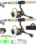 Two Piece Carbon Fiber Spinning Rod And Reel Combo With 12 Plus 1 Shielded Bearings, 6.9 Ft Rod, 15Lb Line, Carry Bag, Fishing Accessories