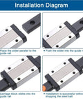 Installation steps for Rock Solid MGN15 C Miniature Linear Rail Slide Kit With 100mm To 400mm Travel And Included MGN Slider Block