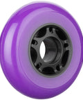 8 Pack Inline Skate Wheels Set For Roller Blades Scooters RipStik Replacement 64mm 70mm 72mm 76mm 80mm 85A Durable Purple Polyurethane No Bearings Or Spacers Included For Outdoor Indoor Use. Close-up of a single purple wheel.