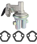 Fuel Pump Replacement For John Deere Tractors RE42211 RE43274 with gaskets, product image showing pump and three gaskets