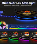 360 Spin Photo Booth With Ring Light And RGB Lighting, showcasing multicolor LED strip light and remote control features.