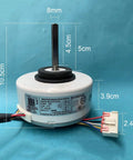 Brushless DC Fan Motor Replacement For Air Conditioners WZDK13-38G-1 Series 13W with dimensions visible