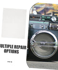15-Piece Stainless Steel Bumper Repair Mesh Kit For Welding And Reinforcement shown next to a boombox, illustrating versatility.