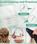 Must Have Floral Arrangement Tool Kit With Green Floral Tape And Wire, Corsage Pins, Satin White Ribbon, and Accessories