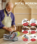 Smooth Operator Mini Belt Sander With 7 Adjustable Speeds And 15 Degree Angle Guide for sharpening scissors and knives.
