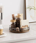 9 Inch Lazy Susan Turntable Organizer For Cabinet And Countertop Round Wood Spinning Shelf For Kitchen Pantry Spices Bottles Coffee