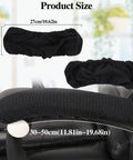 Two Pack Armrest Covers for Office Chair Comfy Soft Elastic Polyester Hand Rest Protectors Removable Stretch Cushioned Arm Rests Black product dimensions