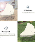 73 Inch Patio Hanging Chaise Lounge And Stand Cover Keeps It Dry 600D Heavy Duty Waterproof Outdoor Hammock Chair Swing Cover