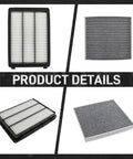Engine Air Filter And Cabin Filter Combo Set For Hyundai Tucson 2016 2021 And Kia Sportage 2017 2022 product details view