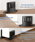 Sliding Barn Door Floor Guide For Bottom Installations, Adjustable Wall Mounted Guide With Flexible Double Wheel Design, 4 Pack, Fits Various Door Thicknesses, Space Saving Lightweight Hardware With Hidden Pulley For Smooth Sliding, Height One And A Half.