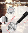 54mm Bottomless Portafilter for Barista Express and Breville Espresso Machines BES870XL BES840XL BES878 BES880BSS BES881BSS BES450BSS and More Pro Level Shot Quality Cleaner Flow Easy Dial In for Home Baristas, 3-ear 304 steel