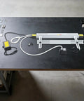24 Inch 1000W Acrylic Heat Bending Machine With Water Cooling For Plexiglass Plastic on a workbench with various tools.