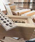 Premium A2 Steel Wood Dowel Plate Maker Made Of High Speed Steel for precise joint alignment on hardwood projects.