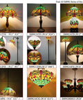 Green And Yellow Stained Glass Tiffany Dragonfly Table Lamp For Bedside And Desk Use, Reading Light With Antique Bronze Base, S009G