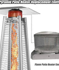 Emitter Screen And Base Replacement Kit For Pyramid Patio Heaters shown with top burner screen and base with three holes