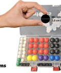 Micro Magnetic Molecular STEM Kit For Atoms And Bonding Hands On Chemistry Education with magnetic pieces in a box
