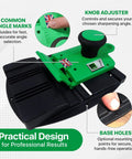 High Octane Adjustable Chisel Sharpener With Four Diamond Honing Stones For Plane Irons And Woodworking Blades 22 To 90 Degree Angles Dead On Precision with angle marks and knob adjuster.