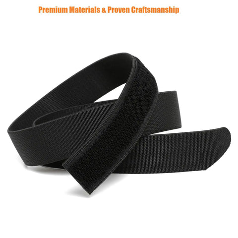 Buckleless Elastic Belt For Men And Women, One And Three Eighths Inch Adventure Stretch Nylon Web Belt With Hook And Loop Closure