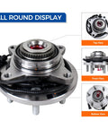 Front Wheel Hub And Bearing Assembly For 2015 2016 2017 Ford F150 4WD With ABS 6 Lugs Direct Replacement product images