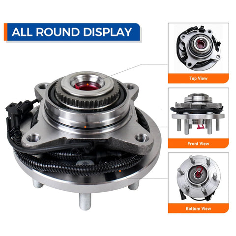 Front Wheel Hub And Bearing Assembly For 2015 2016 2017 Ford F150 4WD With ABS 6 Lugs Direct Replacement product images