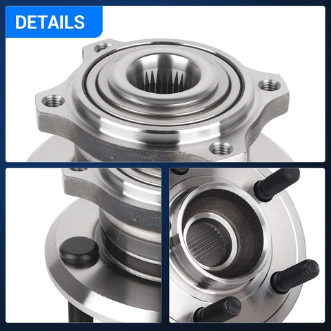Rear Wheel Bearing And Hub Assembly For 5 Lug Dodge Challenger 2008 2014 Charger 2010 2014 And Chrysler 300 2010 2014 With 32 Spline Shaft Fits 2009 Models With Non Performance Brakes close-up view
