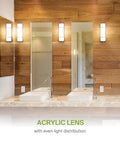 18 Inch Vanity Light Bar Flush Mount For Bathrooms, Dimmable, 3 CCT Colors 3000K To 5000K, Energy Star, ETL Listed, 20 Watt