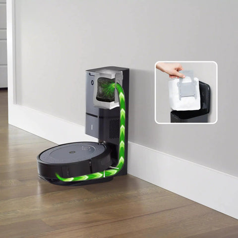 Roomba Clean Base auto dirt disposal unit with 3-pack disposal bags compatible with I1, I3, I4, I5, I7, I8, J8, J9 for easy dirt containment